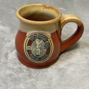 2019 Original Pancake House Mug Red Drip Glaze Deneen Pottery Dallas Fort Worth